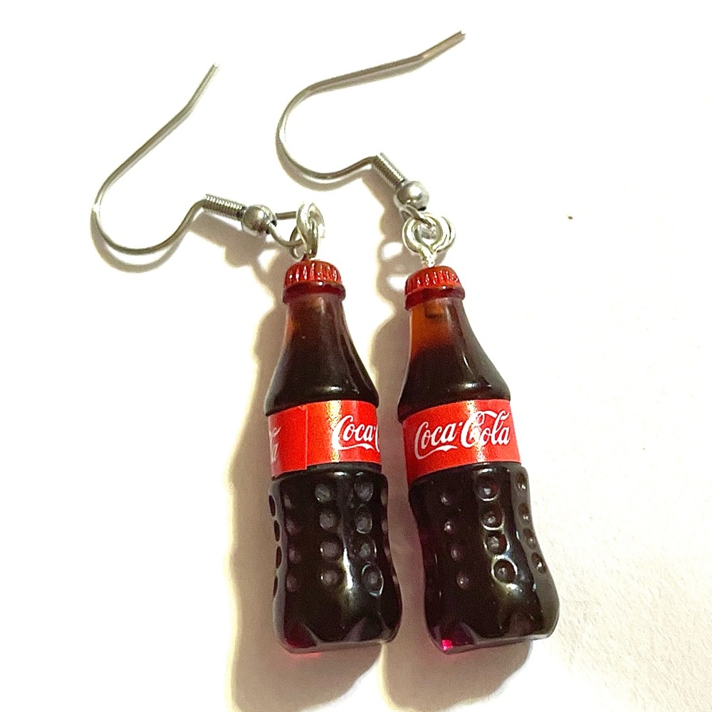 Coca Cola Soda Bottle Dangle Earrings